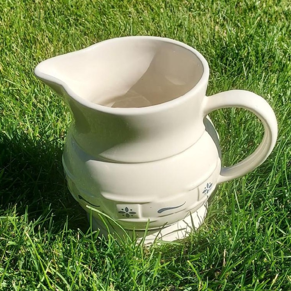 Longaberger Large Pitcher Vitrified China - Classic Blue